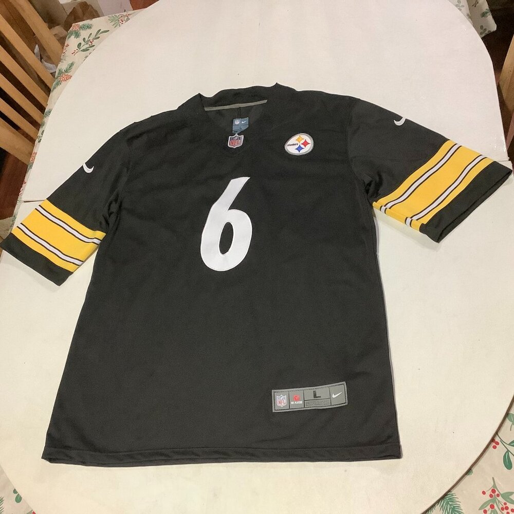Nike On Field Steelers Patrick Queen #6 Jersey NFL Size Large